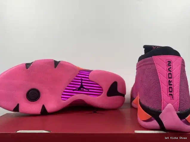 1st Kicks Shoes Pink DH4121-600 (W) Retro Shocking 14 Jordan Low 0514